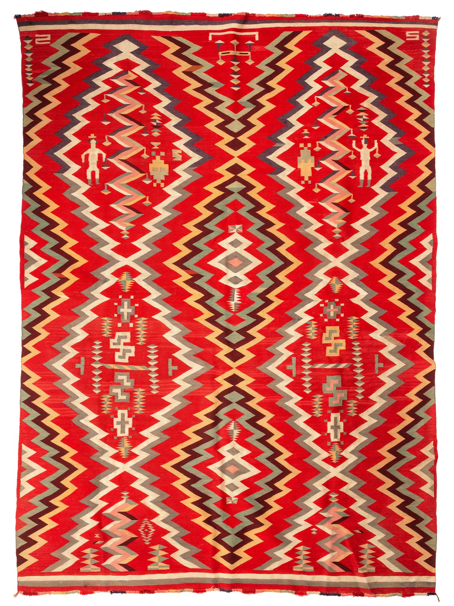 Navajo Germantown Pictorial Weaving / Rug