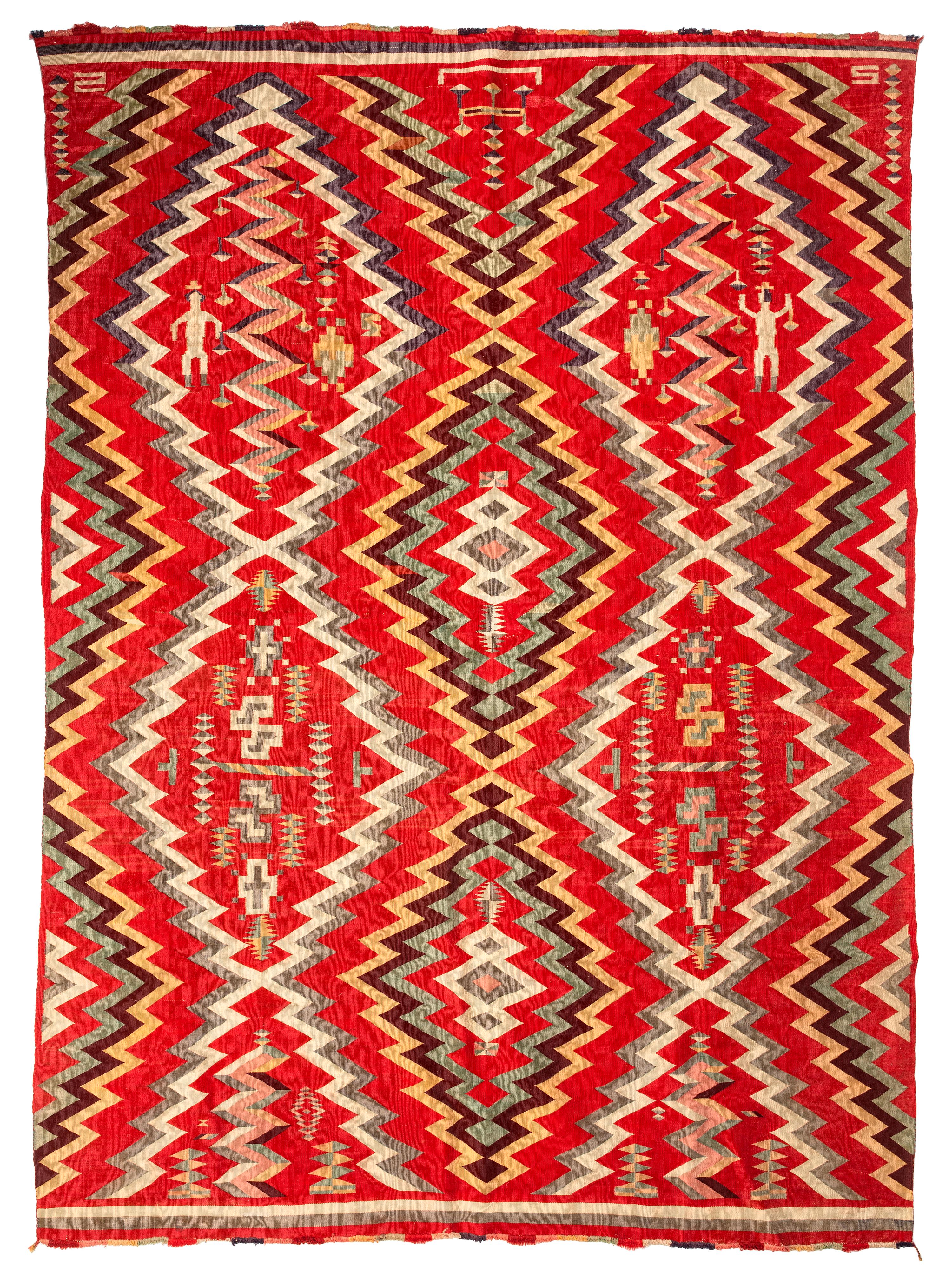Navajo Germantown Pictorial Weaving / Rug