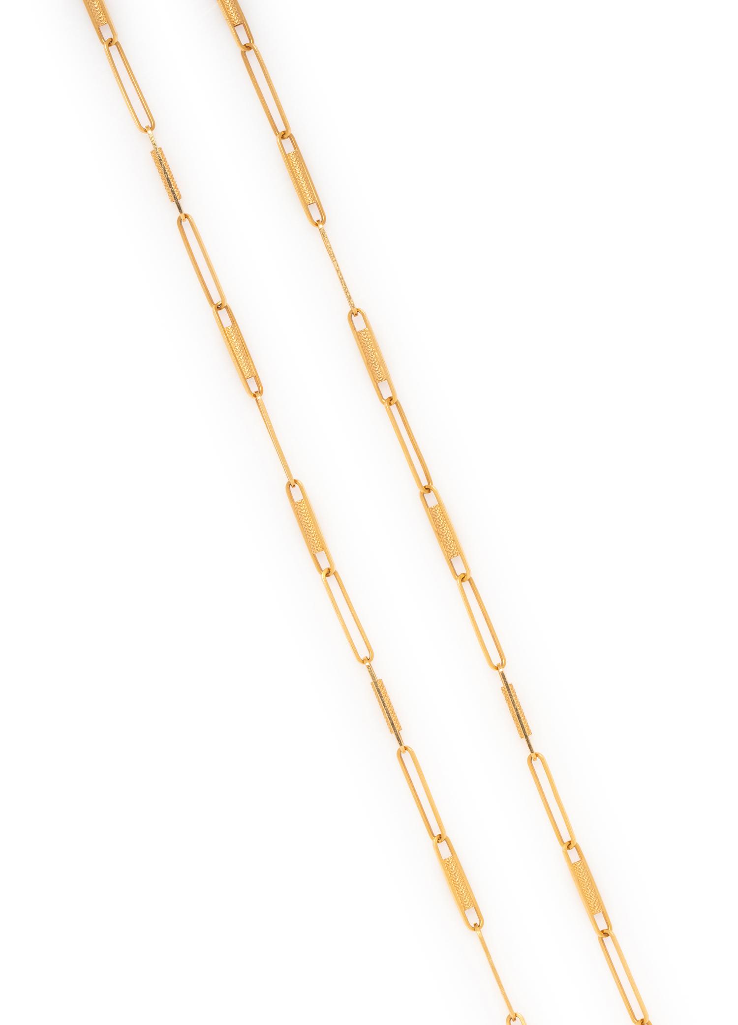 YELLOW GOLD LONGCHAIN NECKLACE