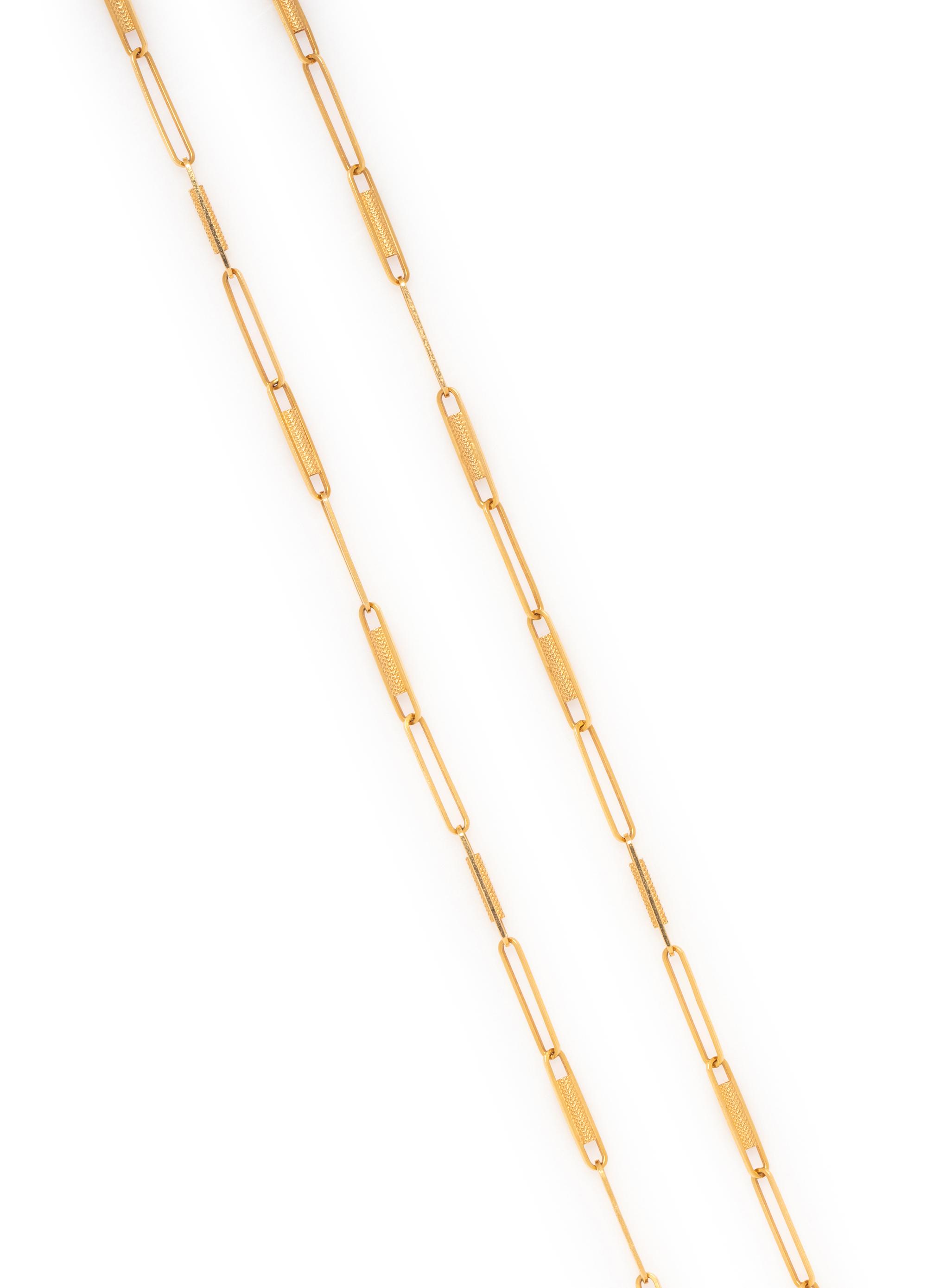 YELLOW GOLD LONGCHAIN NECKLACE
