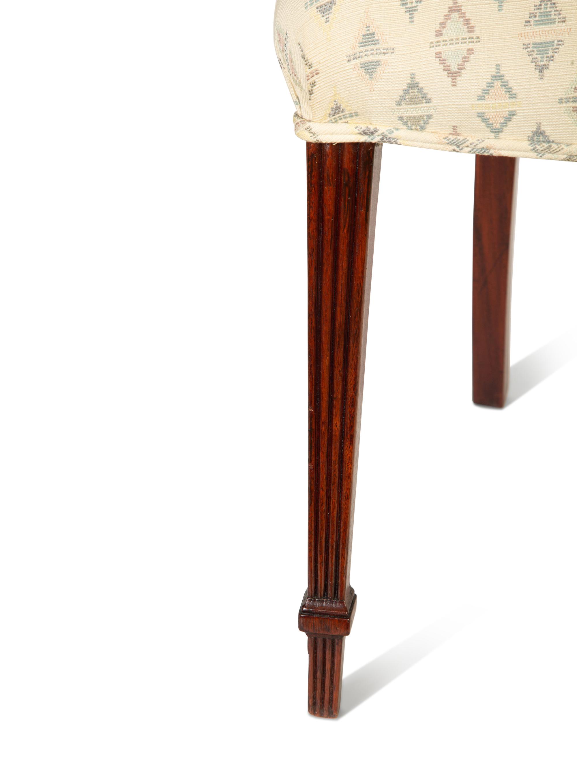 A Pair of Federal Carved Mahogany Side Chairs