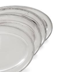 A Group of Four English Silver Serving Trays