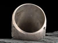 Navajo Stamped Ingot and Turquoise Ring