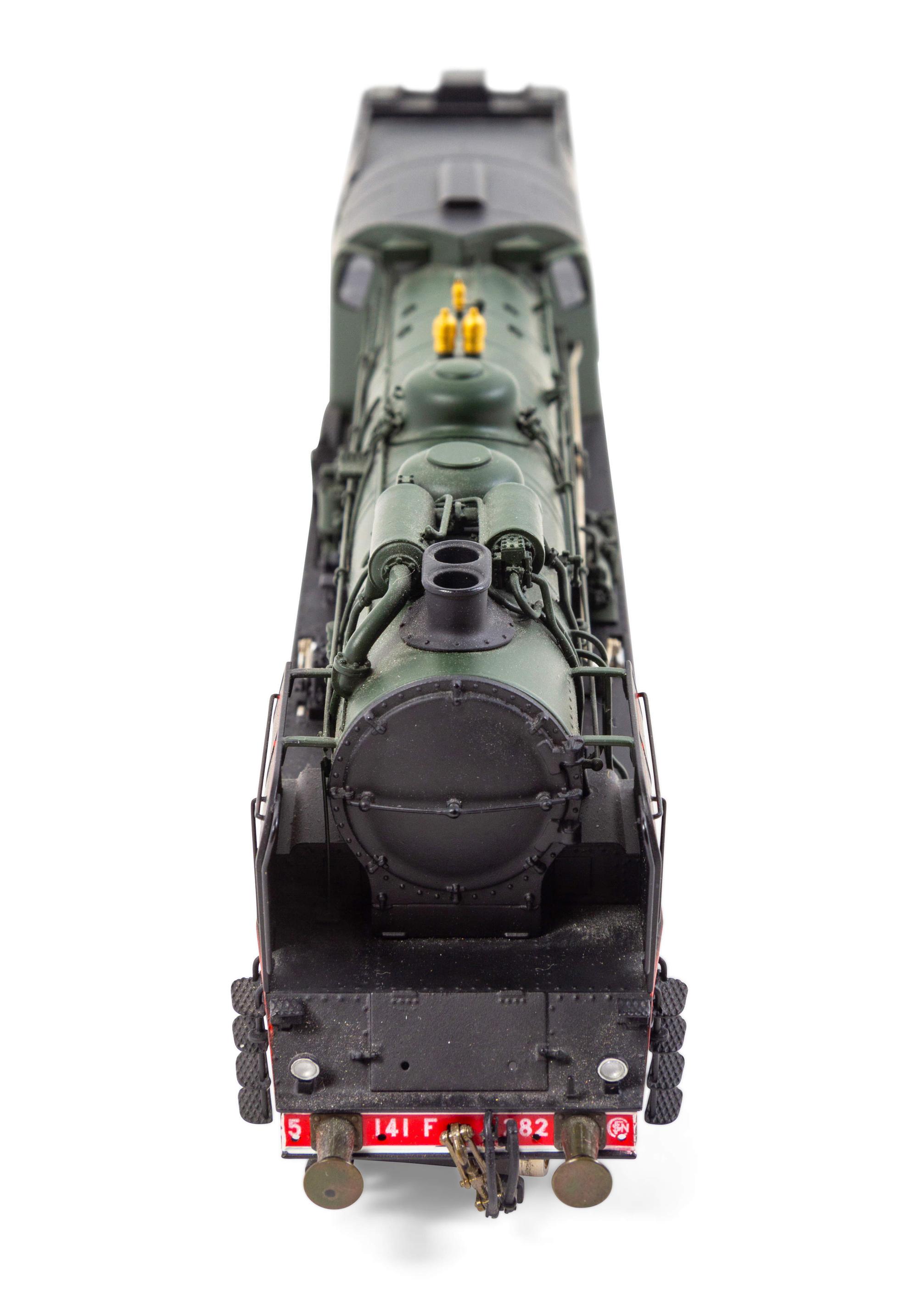 A Fulgurex Limited Edition Polychrome HO-Gauge S.N.C.F 2-8-2 Locomotive and Tender