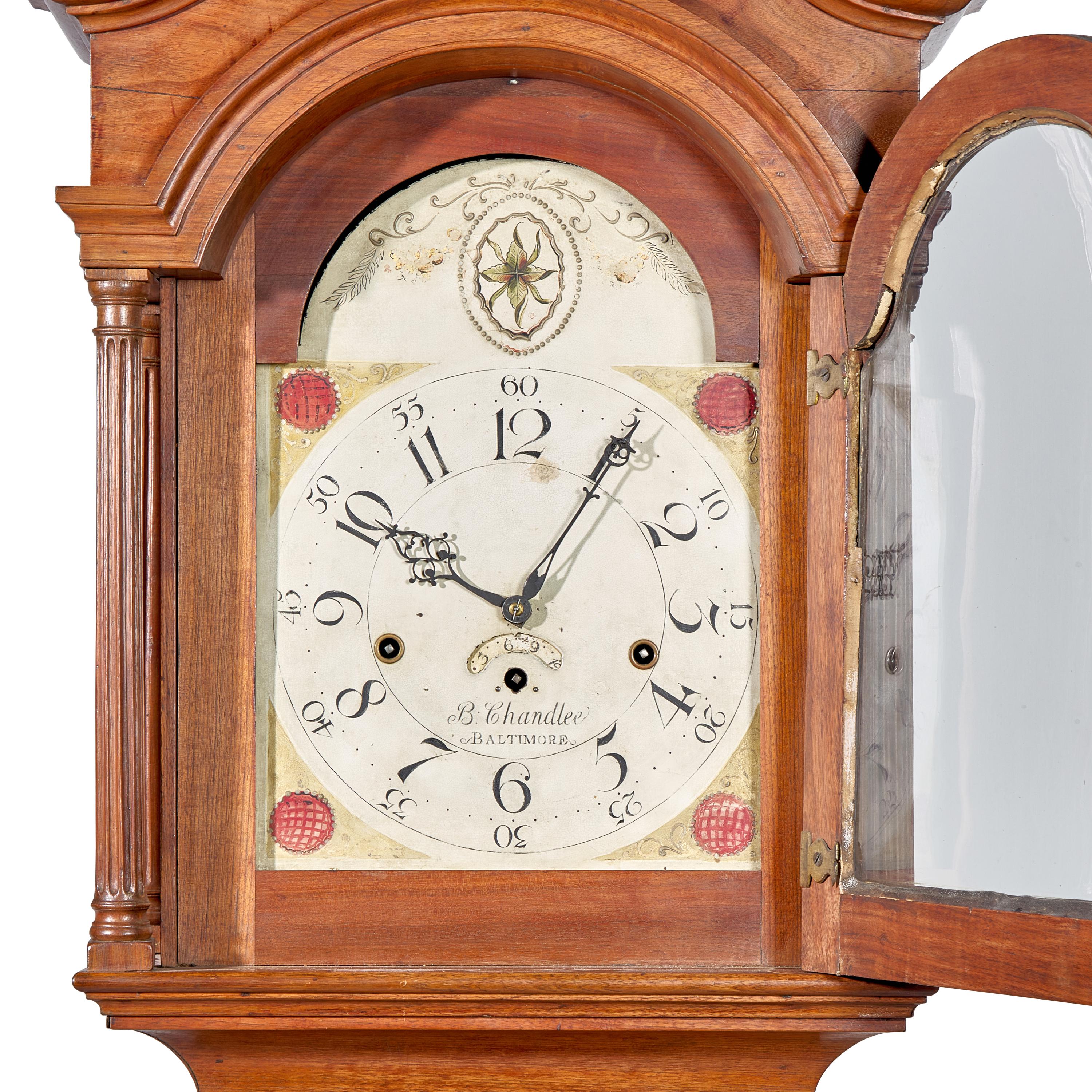 A Southern Federal Walnut Tall Case Clock
