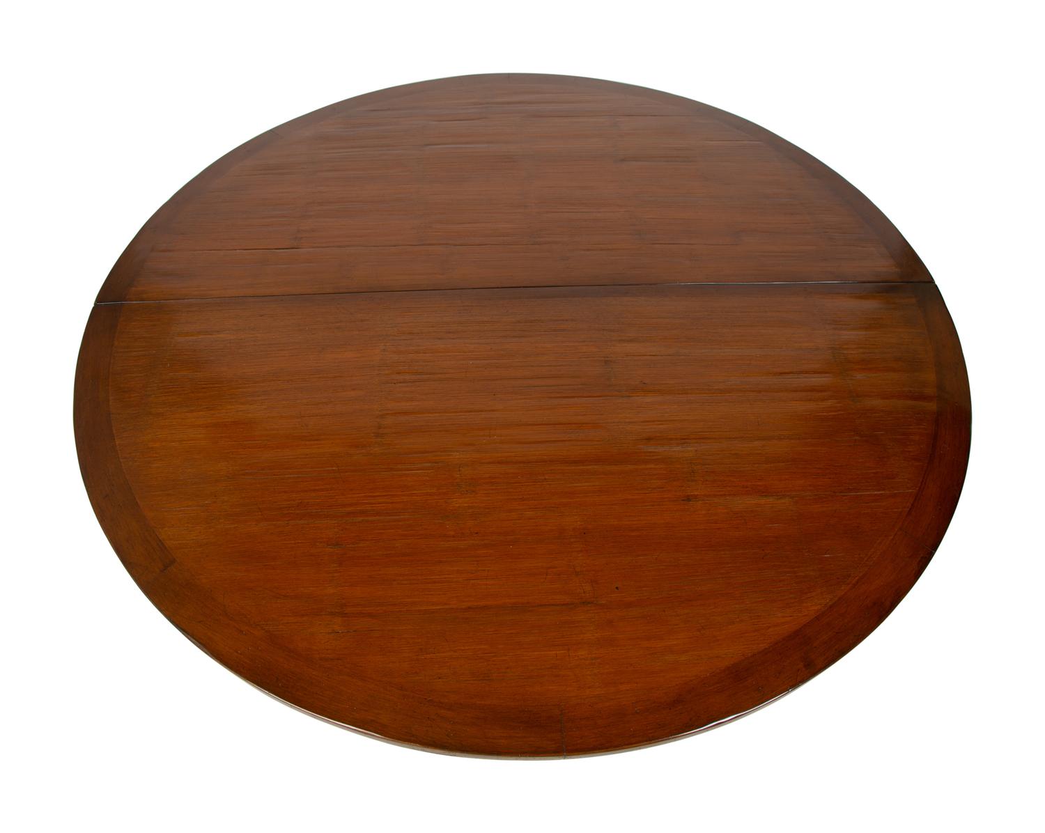French Empire Style Fruitwood Dining Table With Opium Mat Inset Top — 20TH CENTURY