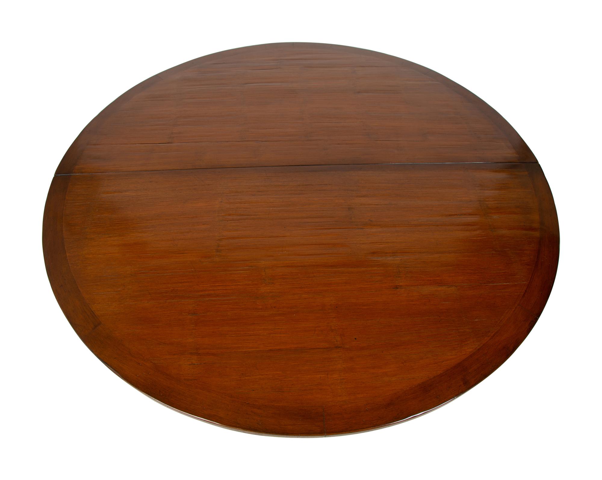 French Empire Style Fruitwood Dining Table With Opium Mat Inset Top — 20TH CENTURY