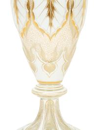 A Bohemian White Overlay Flashed Glass Vase — 19TH/20TH CENTURY