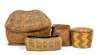 A Large Salish Hamper Height 24 x length 27 x depth 15 inches.