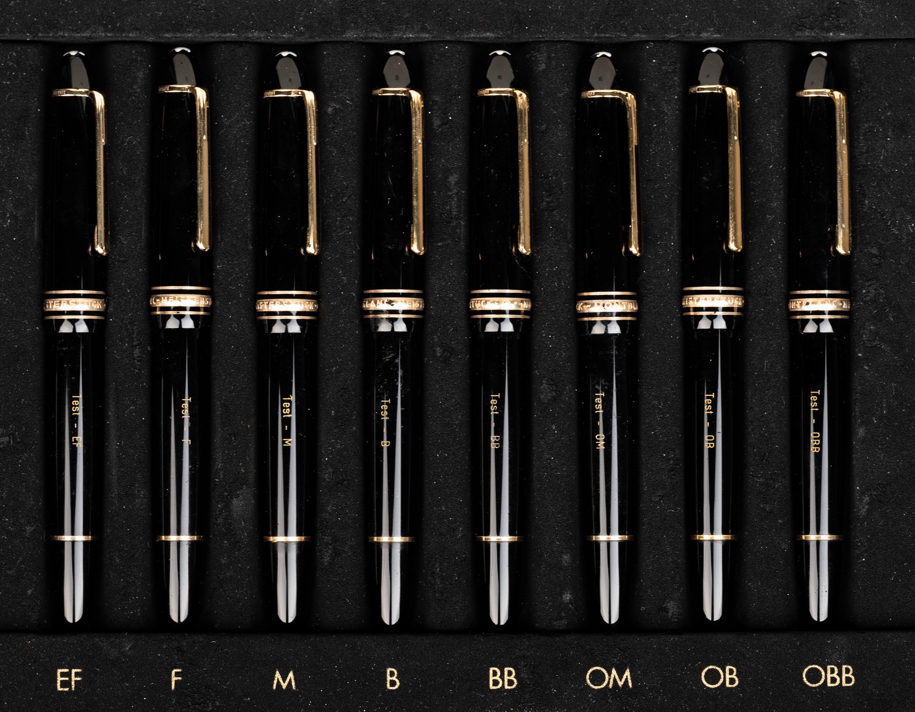 Montblanc: 8 Meisterstuck Nib Selection Set Fountain Pens
