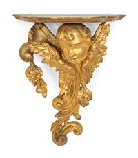 A Pair of Italian Giltwood Wall Brackets