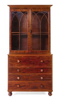 A George III Mahogany Secretary Bookcase