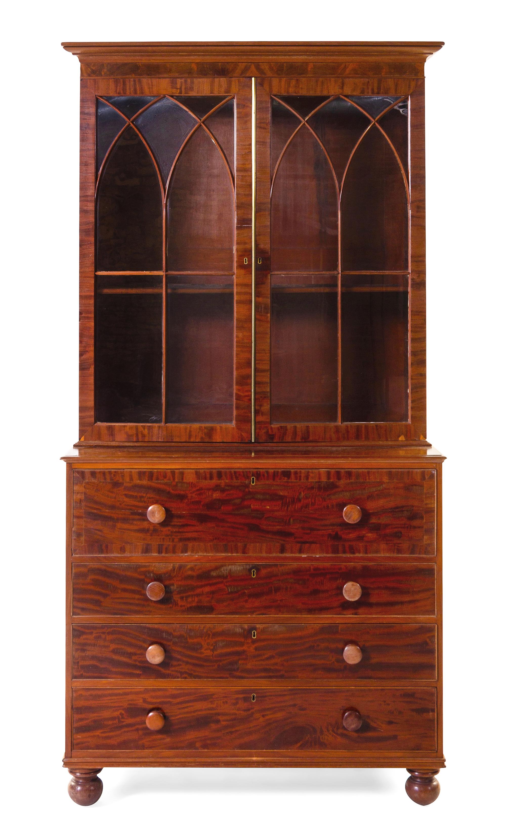 A George III Mahogany Secretary Bookcase