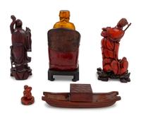 Five Chinese Wood Carvings