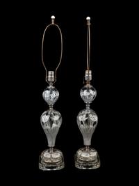 A Pair of St. Clair Paperweight Table Lamps