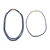 Two Sapphire Beaded Necklaces