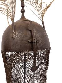 A Persian Khula Khud Helmet with Shield and Sword