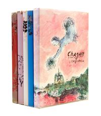 CHAGALL, MARC. Chagall Lithographe I-IV and VI. Monte Carlo; NY, 1960-1986. With 28 original lithographs.