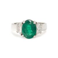 Birks, Emerald and Diamond Ring