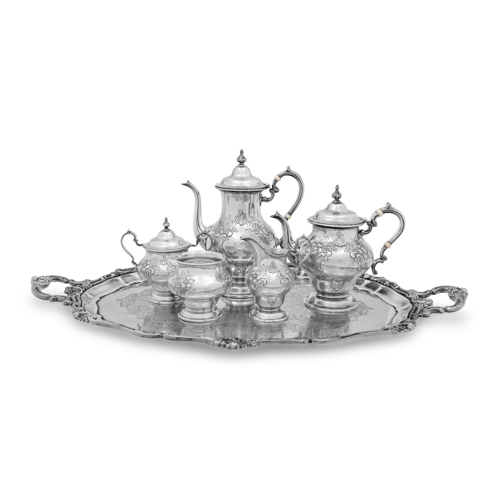 An American Silver Five-Piece Tea and Coffee Service