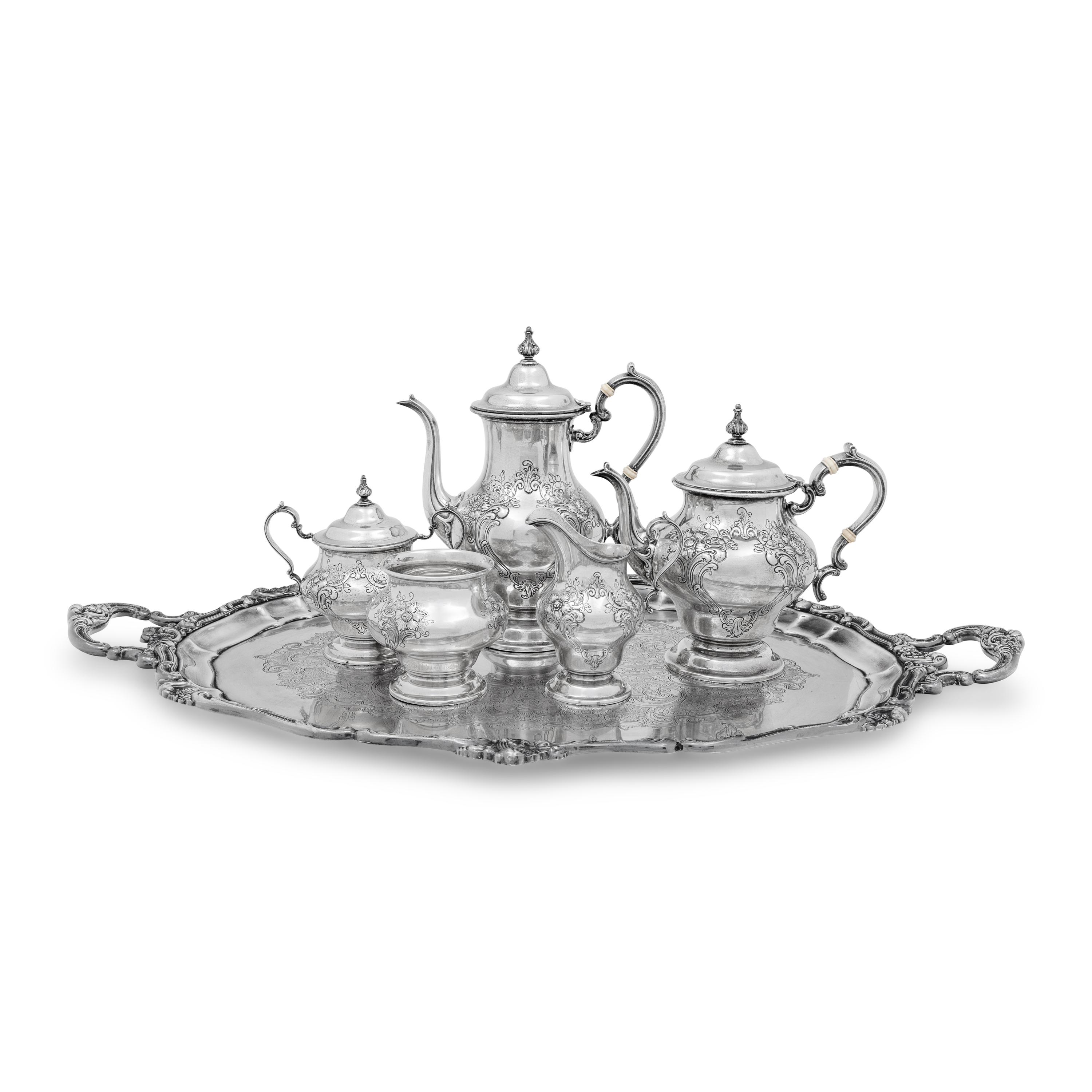 An American Silver Five-Piece Tea and Coffee Service
