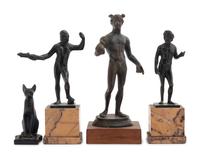 Four Small Grand Tour Bronze Articles