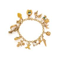 YELLOW GOLD CHARM BRACELET