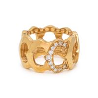 CARTIER, YELLOW GOLD AND DIAMOND 'C DE CARTIER' BAND RING
