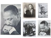 [CIVIL RIGHTS]. A group of items involving Martin Luther King, Jr., Coretta Scott King, and the March on Washington, incl. buttons, imprints, and related ephemera.