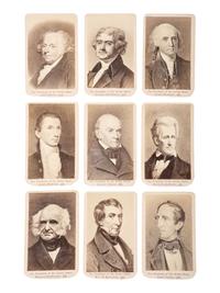 [POLITICS]. 21 CDVs of US presidents incl. from life portraits of HAYES, GARFIELD, and ARTHUR.