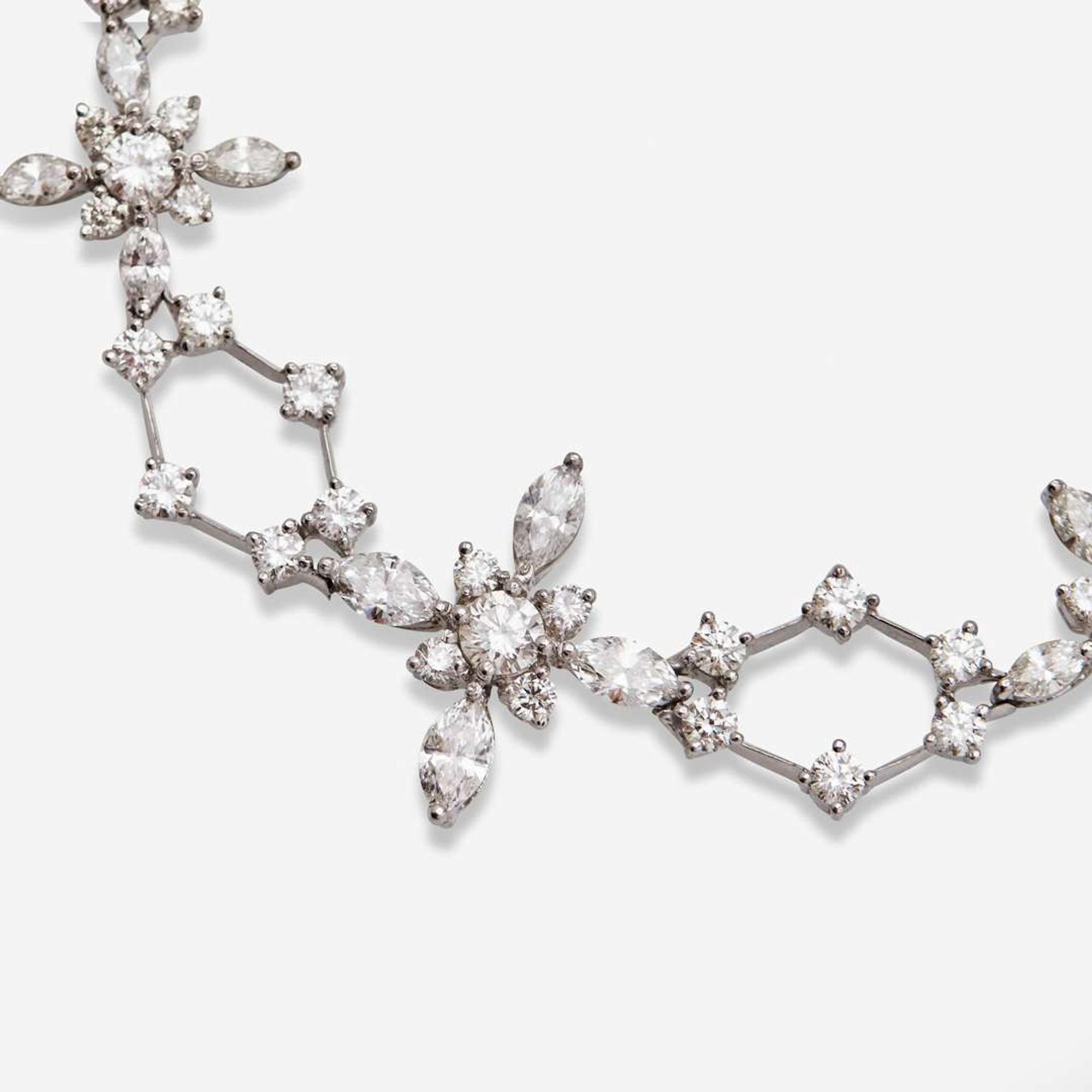A Platinum and Diamond Necklace