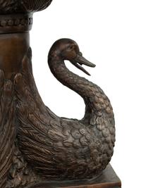 A Pompeiian Style Patinated Bronze Fountain