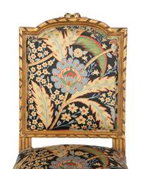 A Louis XVI Style Giltwood Side Chair