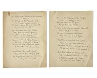 Carpenter, Edward. Autograph Manuscript for "The Ballad of the Bodkin & the Muskett"