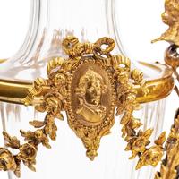 A Pair of Baccarat Gilt Bronze Mounted Glass Urns