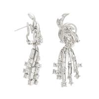 DIAMOND AND PLATINUM CONVERTIBLE EARRINGS