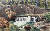Landscape with Waterfall