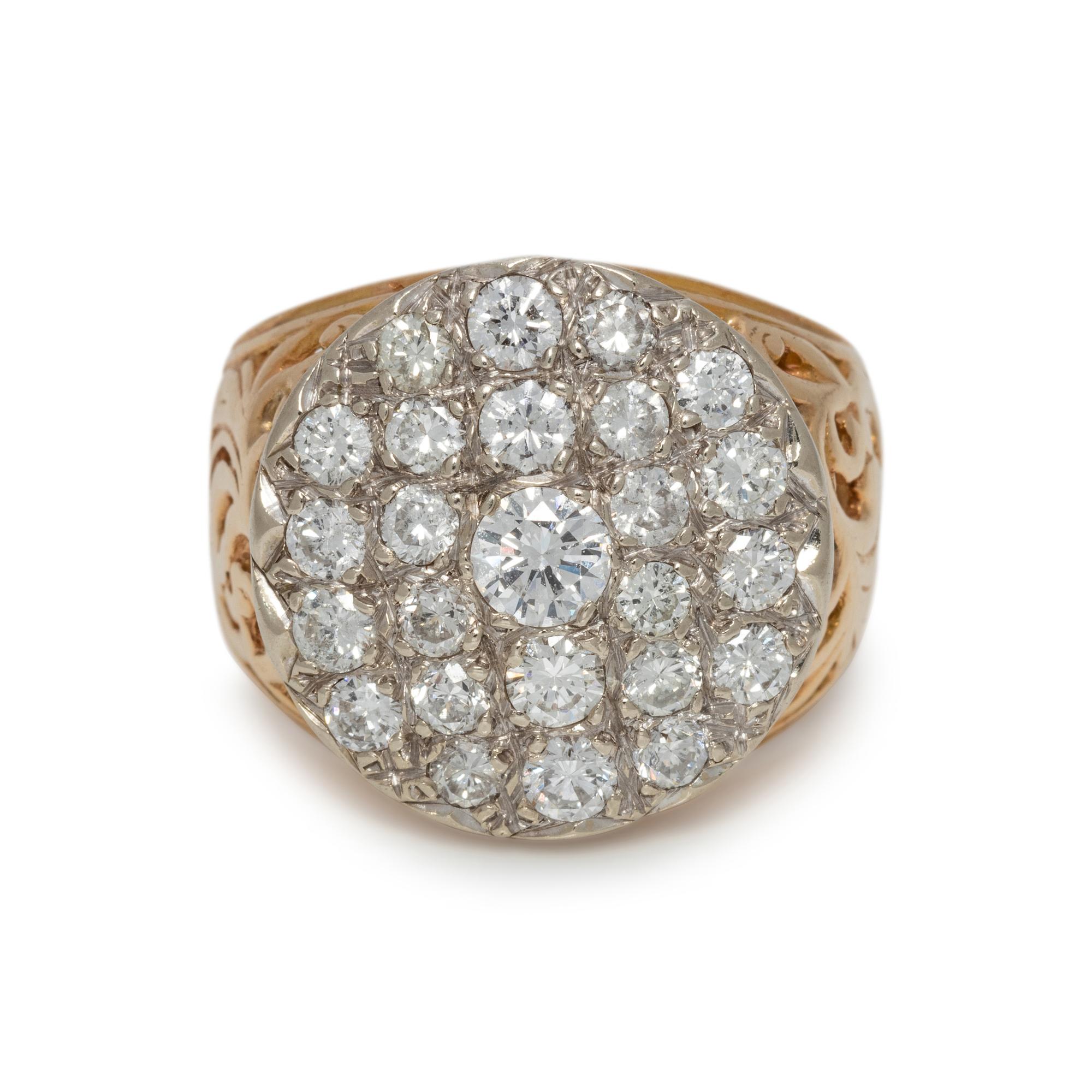 YELLOW GOLD AND DIAMOND RING