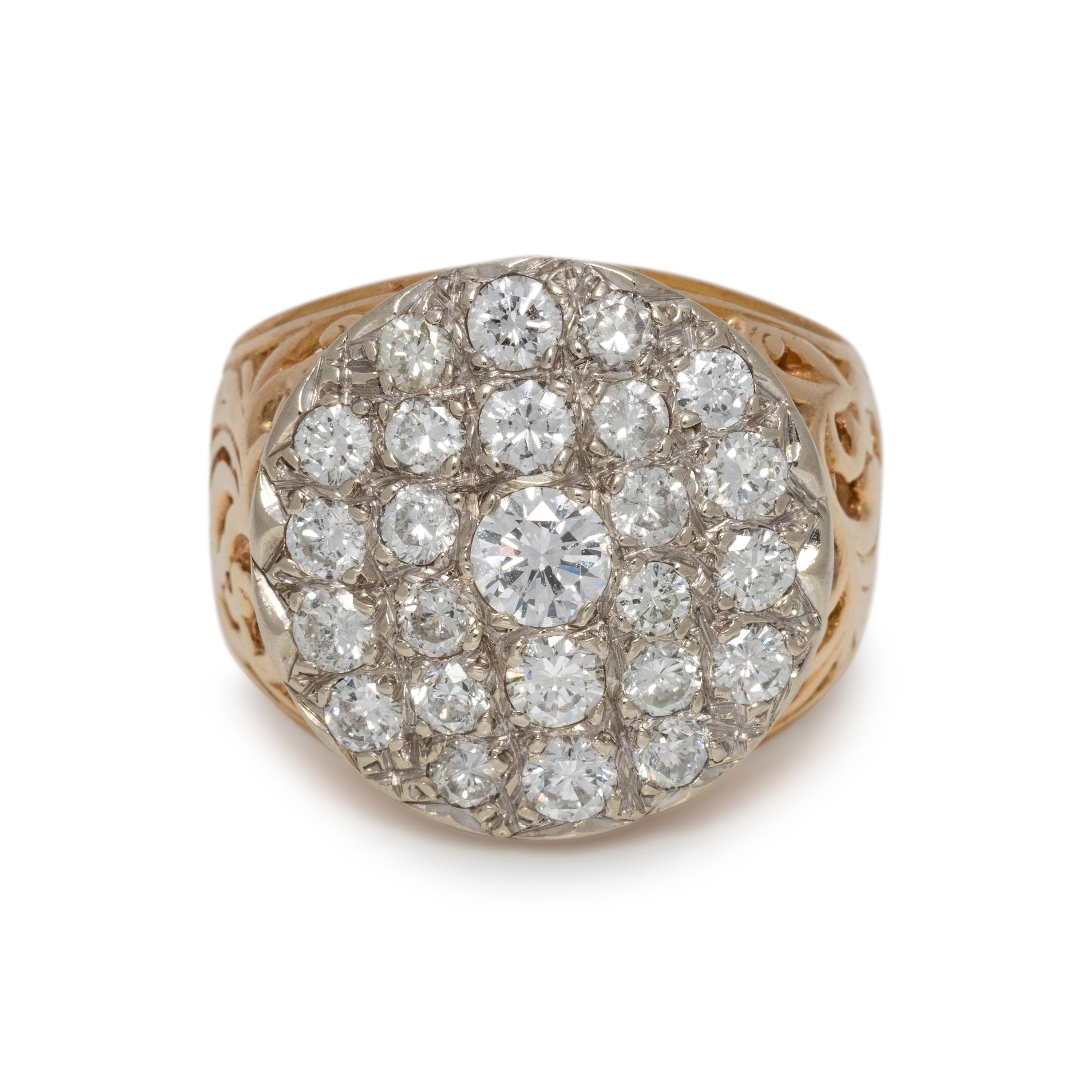 YELLOW GOLD AND DIAMOND RING