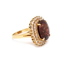 TOURMALINE AND DIAMOND RING