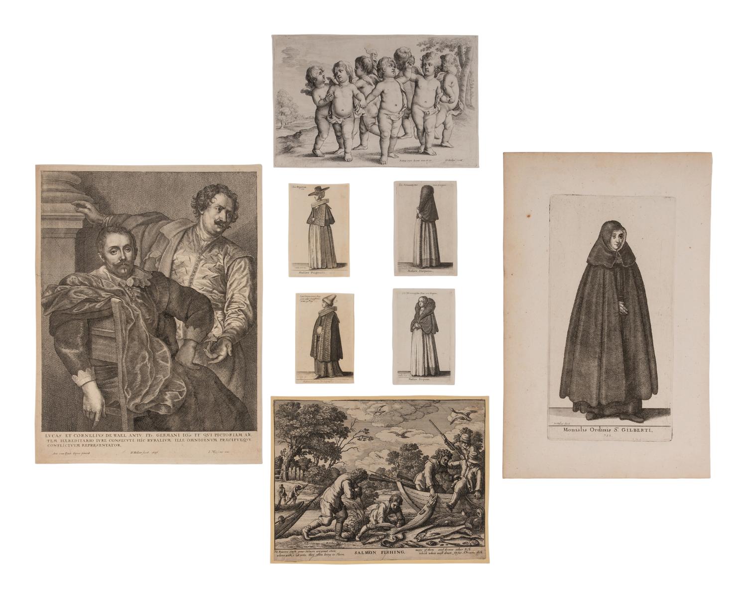 HOLLAR, Václav [Wencelaus] (1607-1677). A group of approximately 35 etched or engraved prints by or after Hollar, including: