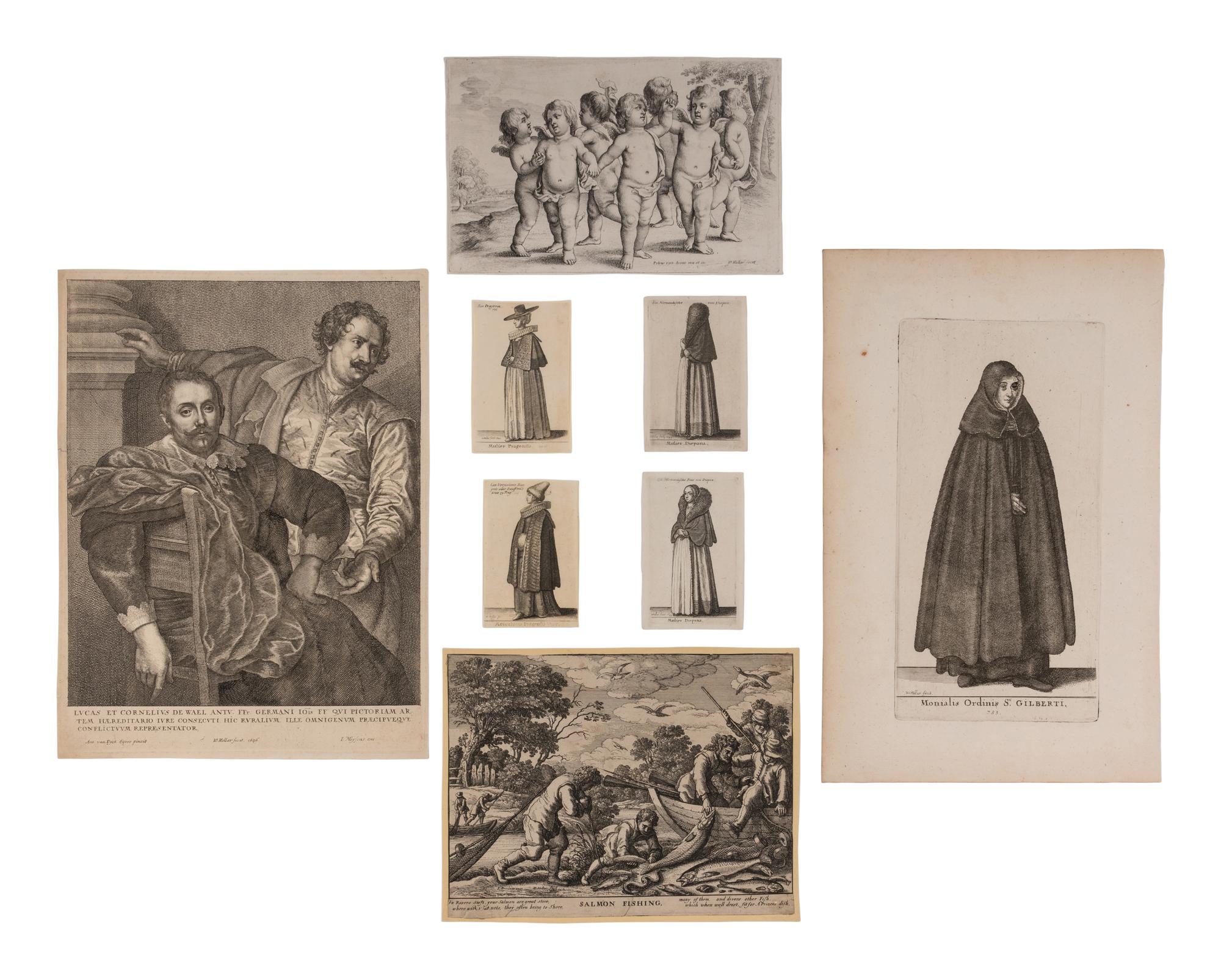 HOLLAR, Václav [Wencelaus] (1607-1677). A group of approximately 35 etched or engraved prints by or after Hollar, including: