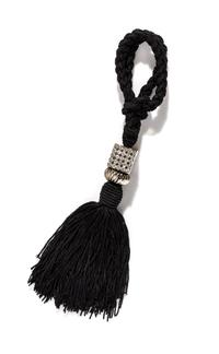 A Gianni Versace Black Silk Belt Tassel,