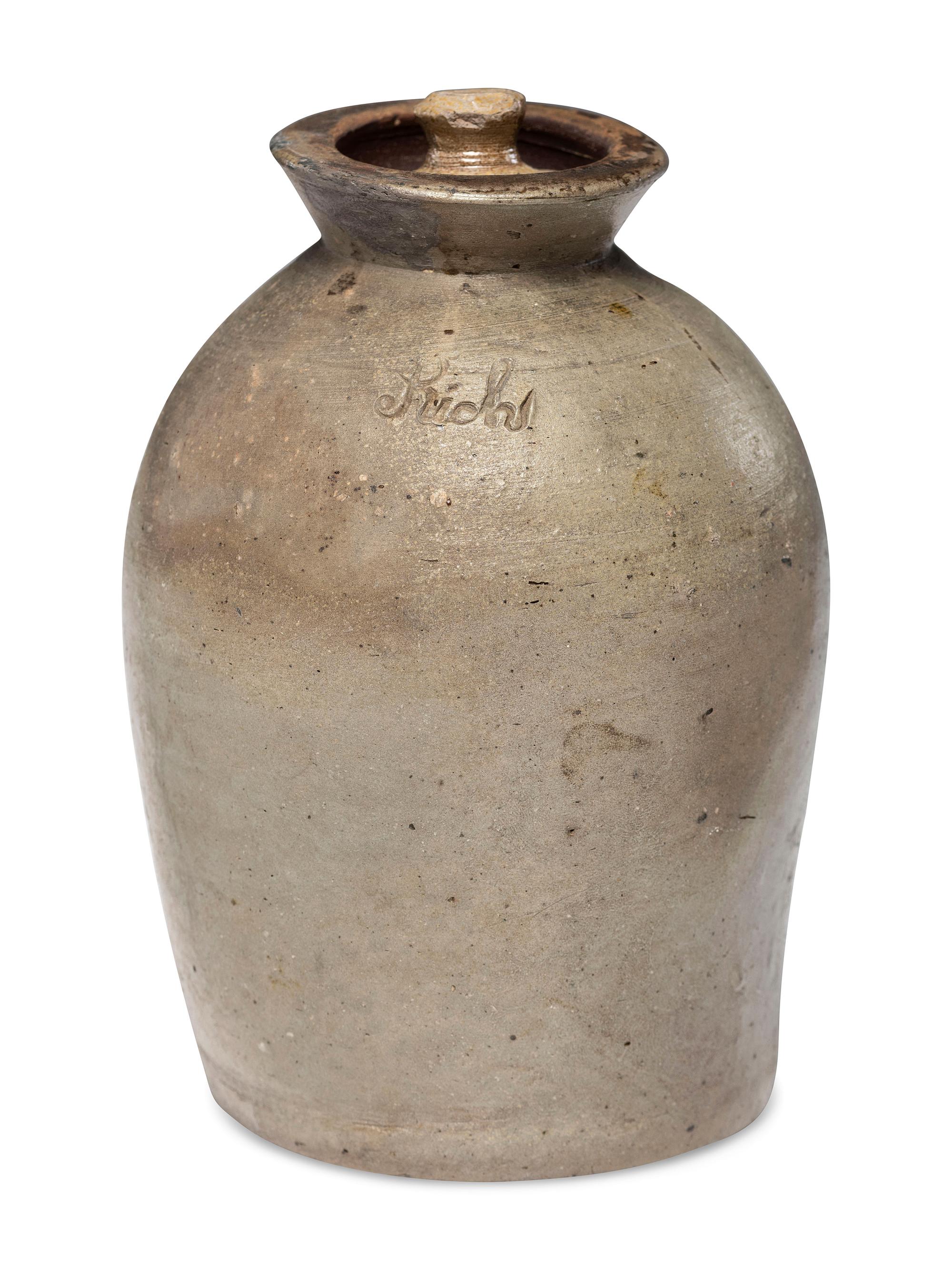 A Rare Rich Family Stoneware Preserve Jar