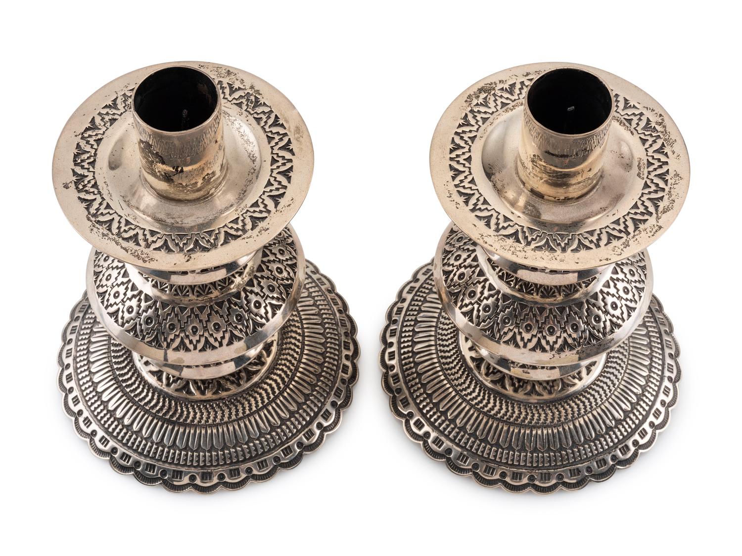 Pair of Sterling Silver Candlesticks