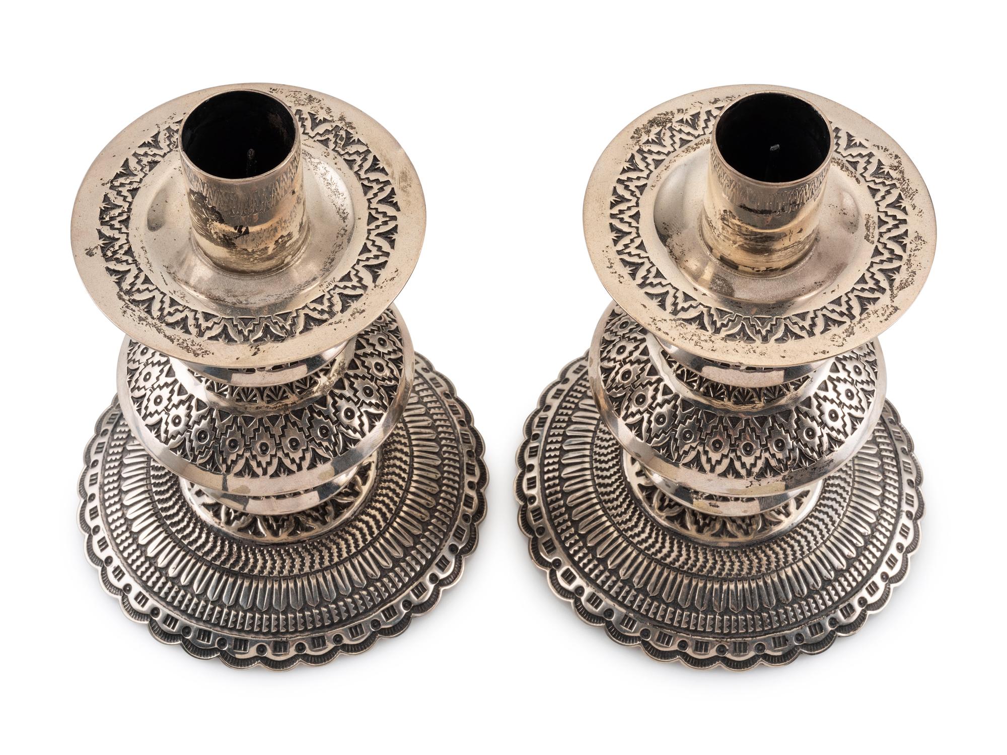 Pair of Sterling Silver Candlesticks