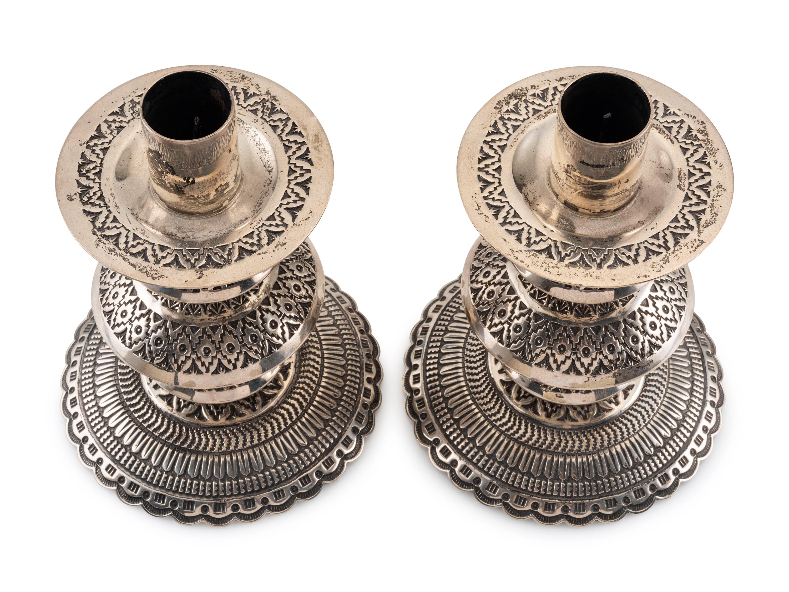 Pair of Sterling Silver Candlesticks