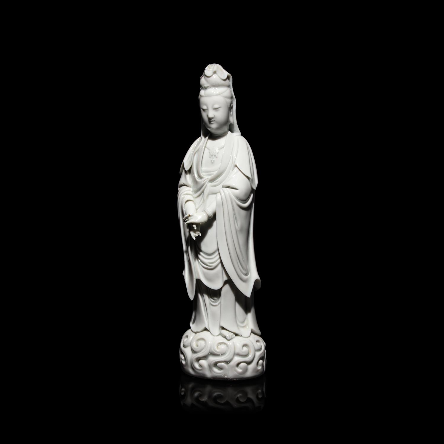 A Chinese Blanc de Chine Figure of Guanyin