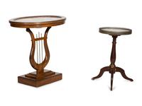 Two Continental Marble-Top Side Tables