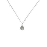 Hubert, Yellow Diamond, Diamond, and White Gold Pendant Necklace